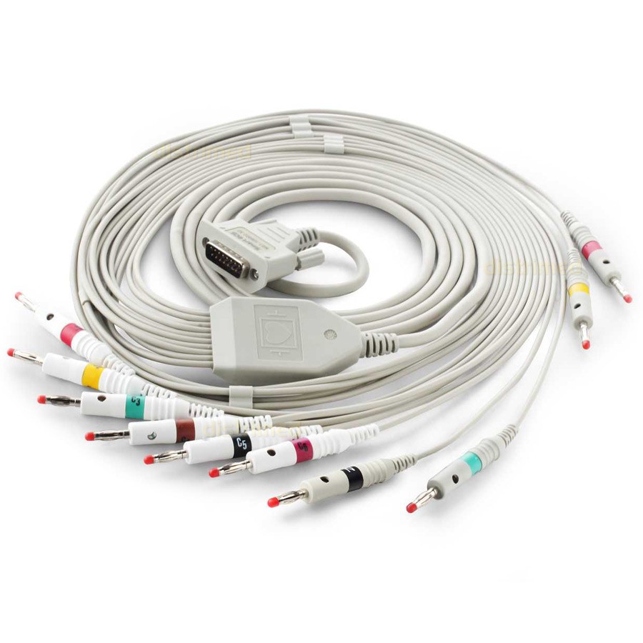 Καλώδιο ECG ηλεκτροκαρδιογράφου 12-Lead (4mm, Banana Connector)