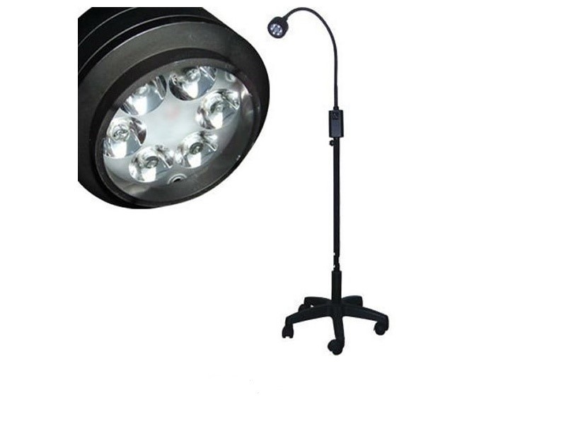 Φωτισμός πλάγιος τροχήλατος LED black 1wx6 led, 31000 lux στα 50cm με dimmer