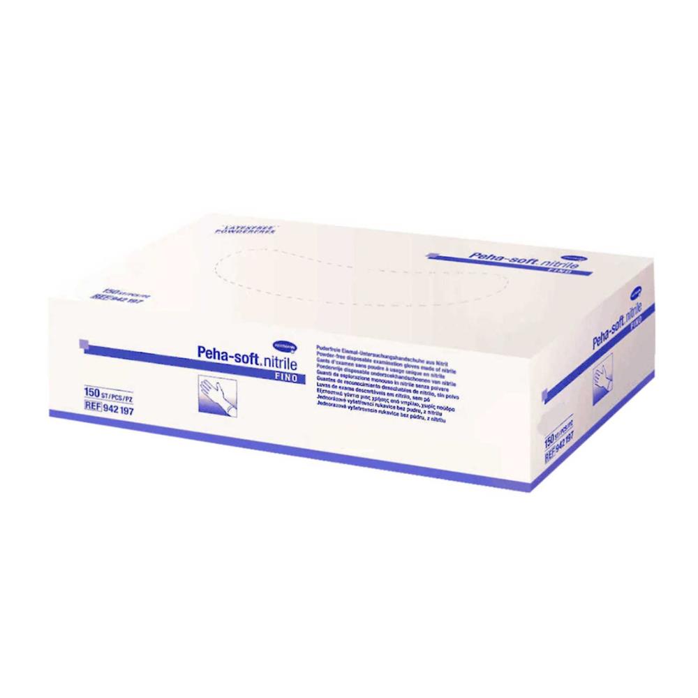 Γάντια Νιτριλίου Μπλε, Χωρίς Πούδρα Hartmann Peha-soft Fino (150άδα)