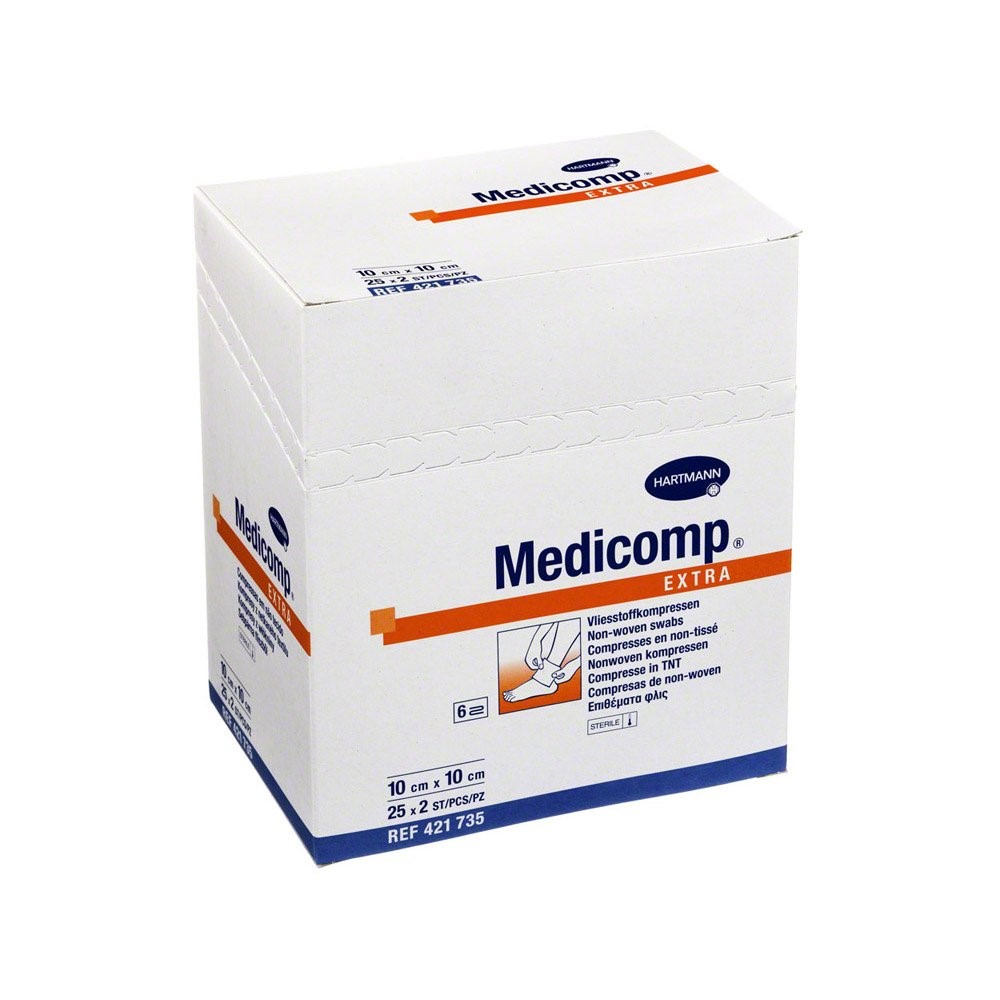 Γάζα αποστειρωμένη non-woven Hartmann Medicomp (Ζεύγος)