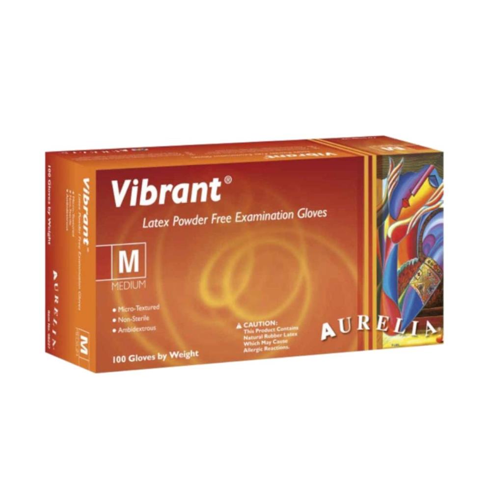 Γάντια Latex Λευκά, Χωρίς Πούδρα Aurelia Vibrant (100άδα)