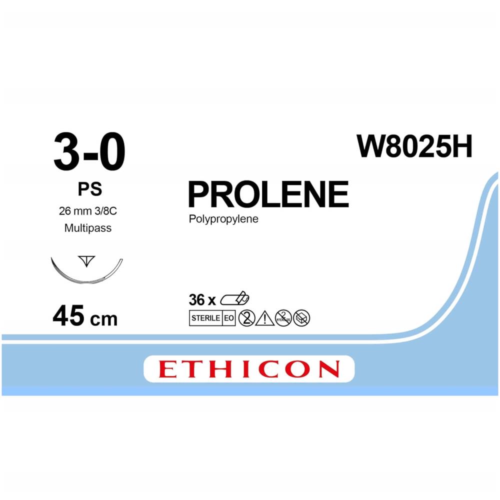 Ράμμα Prolene No 3/0 με βελόνα blue 26mm Αντ. Κόπτουσα Πλαστικής P 3/8c, μήκος ράμματος 45cm